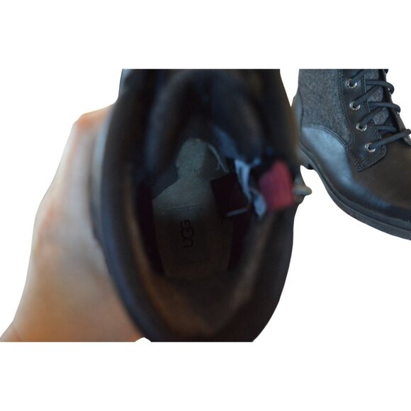 UGG Kesey Waterproof Leather Winter Moto Combat Ankle Boots Womens Size 7.5 Gorp - Picture 8 of 9